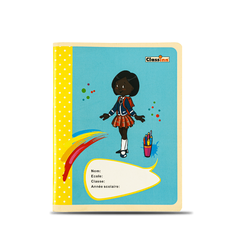 Schattig meisje blauw groen werkboek